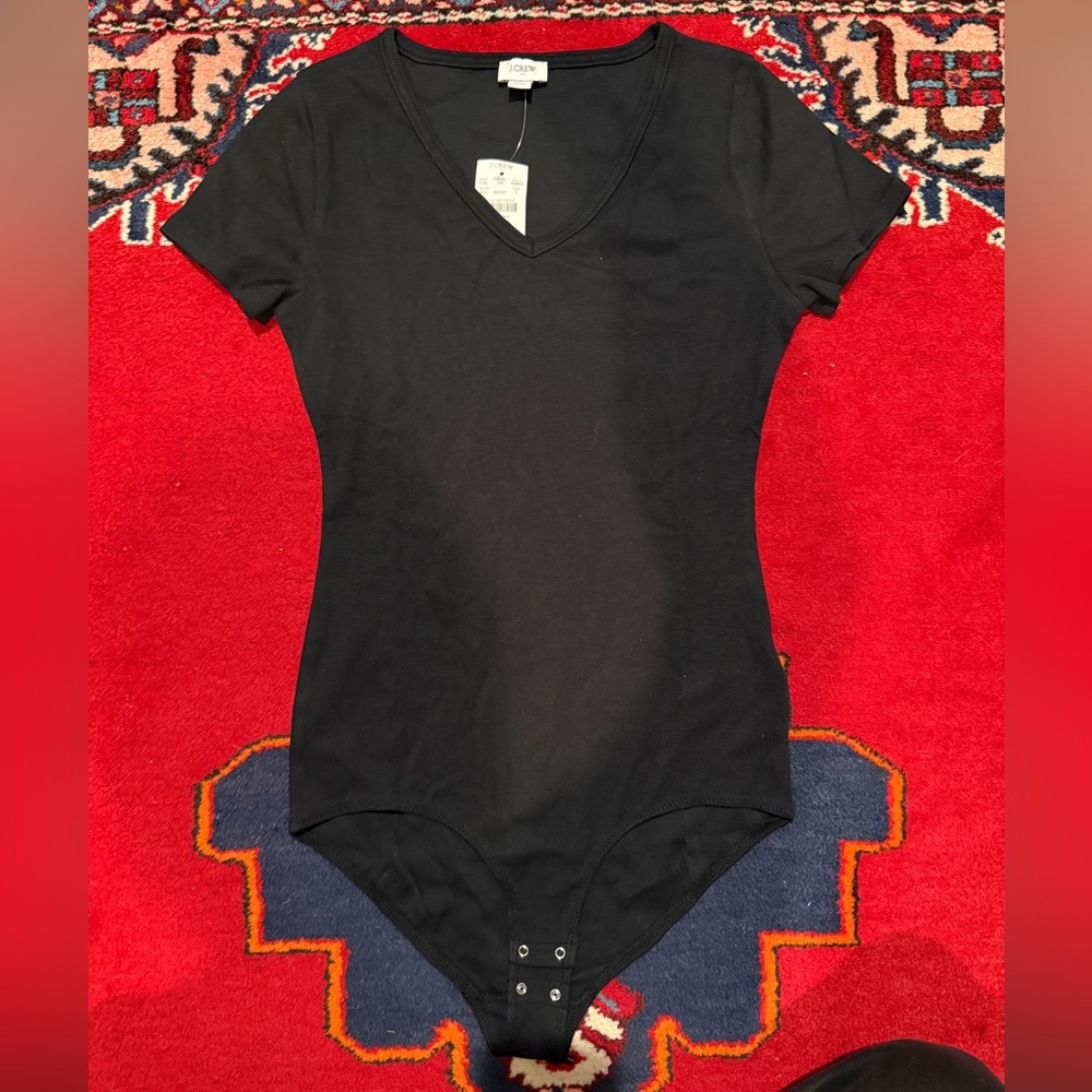 NWT JCrew Factory Short-sleeve V-neck bodysuit - Picture 2 of 4
